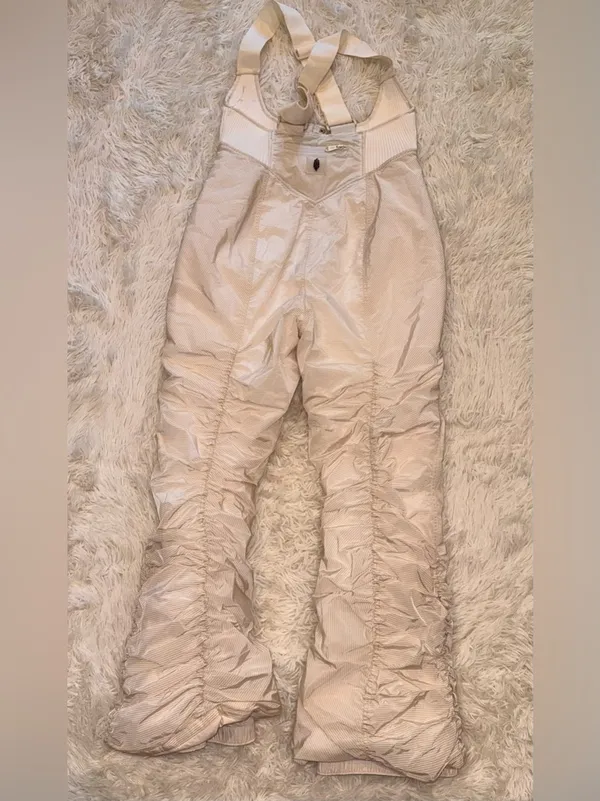 NEW Free People MOVEMENT live love bib ski ivory size L - Image 7