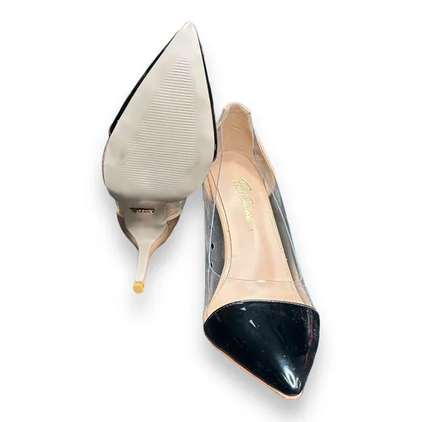 Petit Cadeau Womens Dress Shoe‎ Pumps Clear Black Beige Size 7 - Image 7