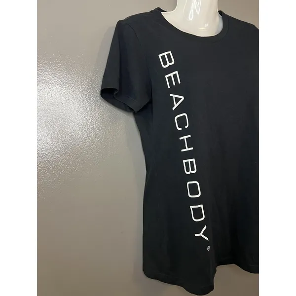 Beachbody Shirt Womens Medium Black Diamond Coach Graphic Fitness Tee Gym - Image 2
