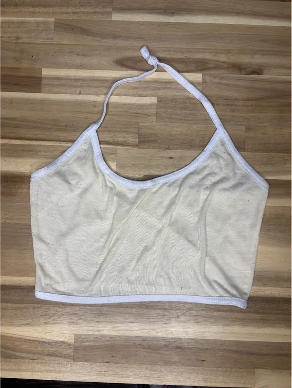 Unbranded Mini Light Yellow Halter Top One Size 2015 - Image 2