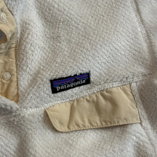 Patagonia Re-Tool Snap-T Pullover Womens Medium Cream White Fleece 25442 - Image 8