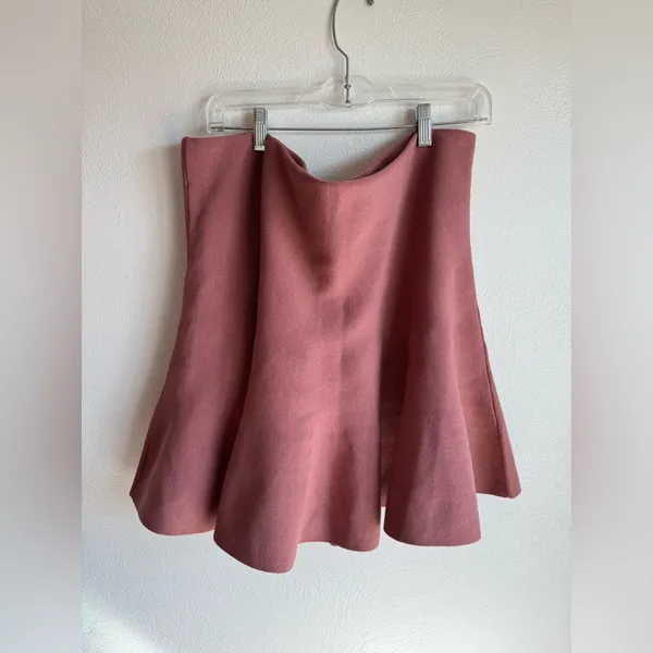 NWT Express Blush Pink High Waist Skater Skirt - Image 3