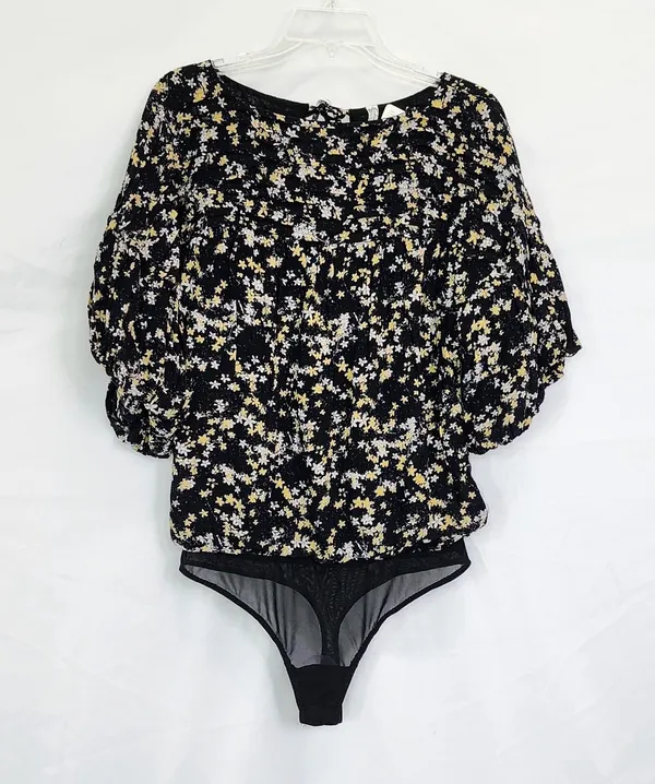 Floral Puff Sleeve Bodysuit - Image 3