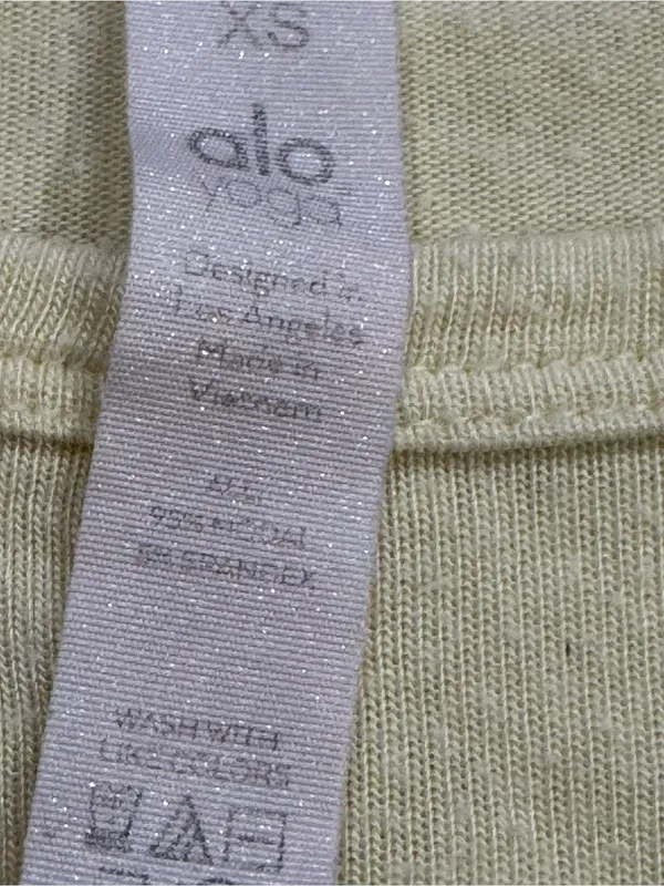 Alo Yoga Yellow Twist Front Long Sleeve Top Women’s XS - Image 5