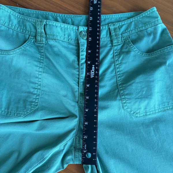 Vintage Rafaella Petites Pants 8P Green Wide Leg Crop Utility Y2K Gorpcore - Image 4
