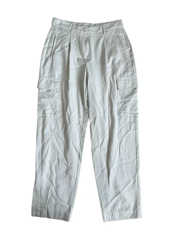 OLD NAVY Taylor Straight Beige High Rise Trousers Pants Size Small - Image 7