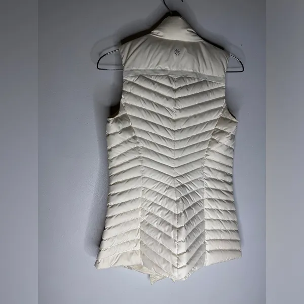 Athleta Puffer Jacket Beater Women’s XXS White‎ / Cream Sleeveless - Image 2