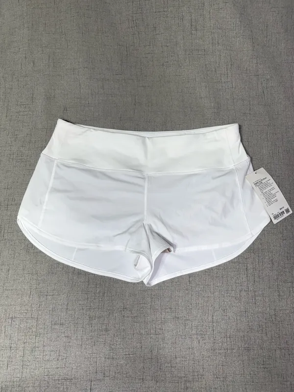 Lululemon Speed Up High Rise White Shorts Size 14 NWT - Image 4