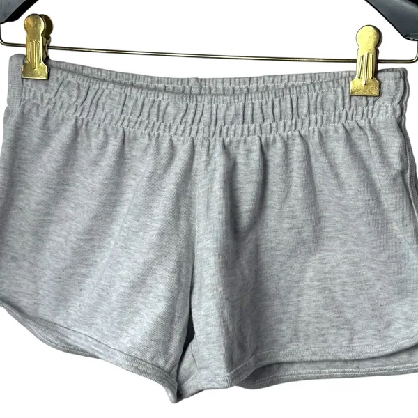 NEW Brandy Melville Light Heather Grey Sweat Shorts‎ Pajama Cozy Athletic XXS - Image 3