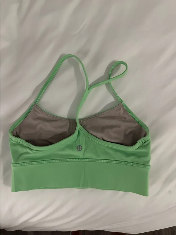 Bright Green Lululemon Bra - Image 2