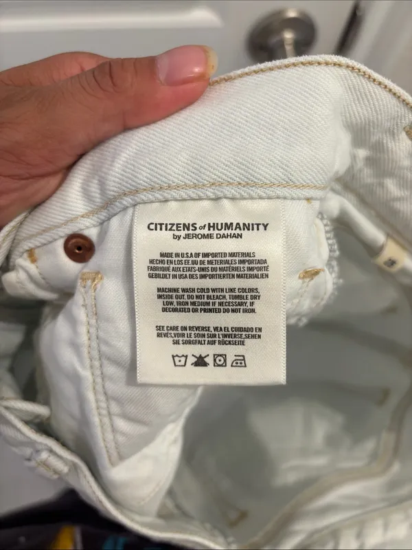 Citizens of Humanity Premium Vintage White Denim Mini Skirt Size 25 - Image 4