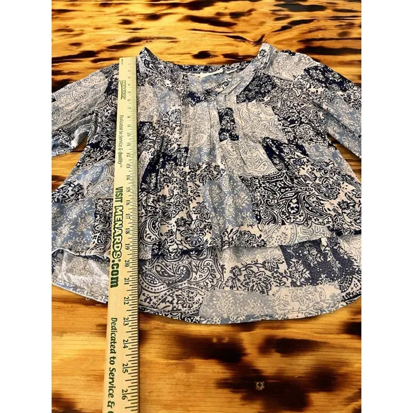 Maeve Anthropologie Size Small Long Sleeve Floral Paisley‎ Blouse Boho Peasant - Image 5