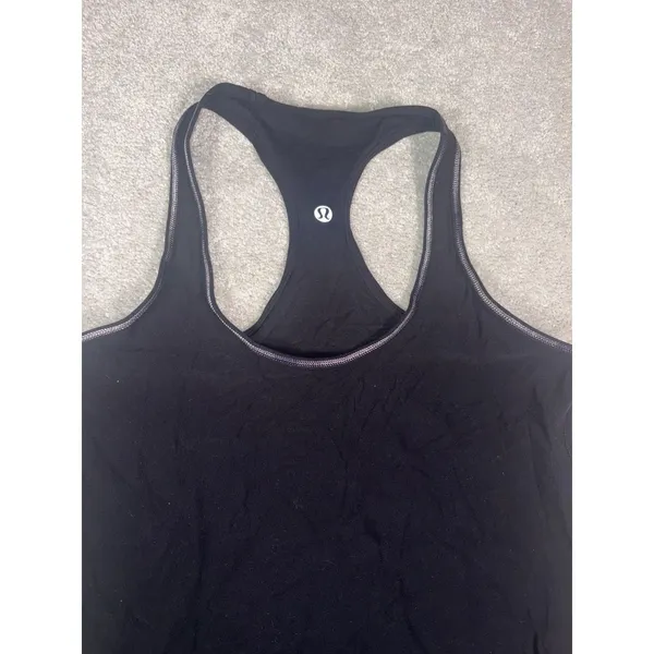 lululemon racer back tank black fitted workout 6 - Image 3