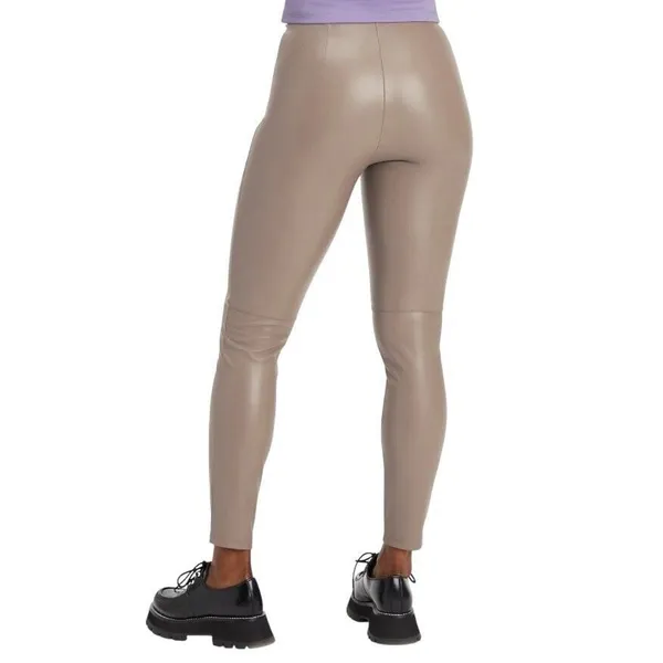 New FABLETICS Vegan Leather Pull-On Stretch Leggings Willow Bark‎ Tan Brown Sz L - Image 10