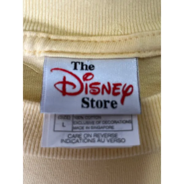 Vintage‎ Disney Tigger Pocket Tee Embroidered Butterflies Flowers Yellow Large - Image 5
