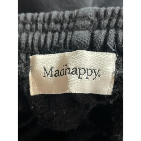 Madhappy Women's Black Graphic High Rise Yoga Gym Athletic Activewear Shorts S - Image 4