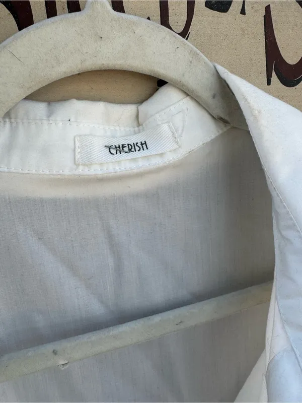 Cherish White Button Down Shirt Dress - Image 3