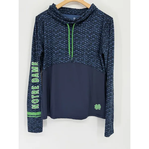 Colosseum Notre Dame Fighting Irish NCAA Women’s Mock Cowl Neck Pullover Hoodie‎ XL - Image 2