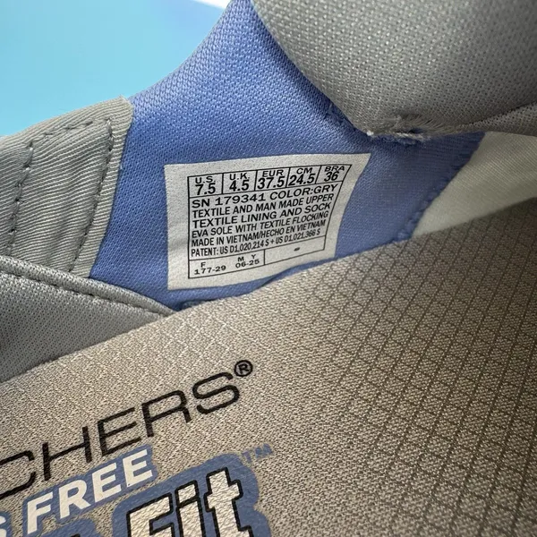 SKECHERS SWIFT FIT HANDS FREE ATHLETIC SNEAKERS SHOES WOMENS 7.5 Gray - Image 8