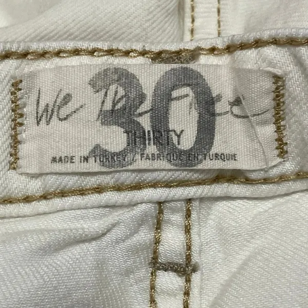 Free People We The Free Old West Slouchy White Wide Leg Baggy Denim Jeans Sz 30 - Image 4