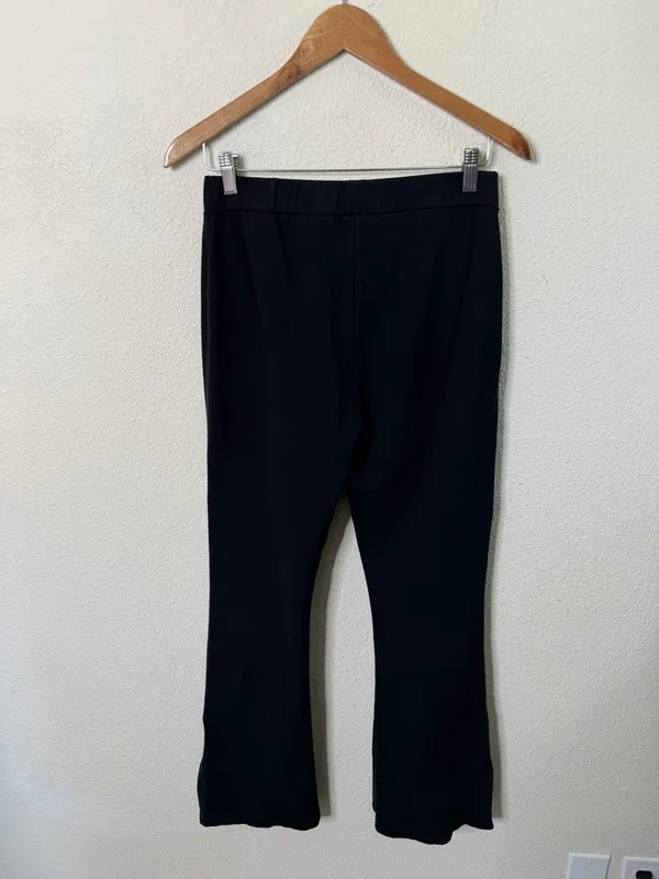 Frame Zip Cuff Flare Leg Pants in Noir Black Womens Size M - Image 4