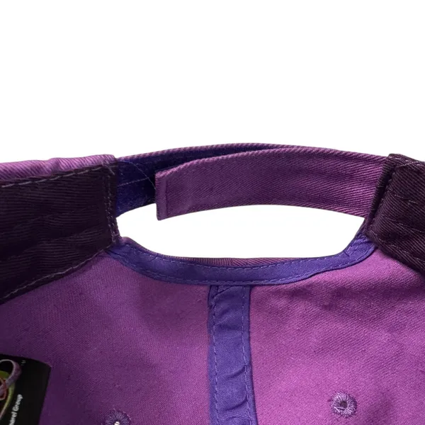 Ormond By The Sea Embroidered Purple Baseball‎ Cap Beach Scene Adjustable - Image 3