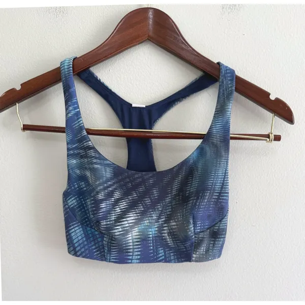 Lululemon Wunder Train Bra‎ Medium Support Shapeshifter Flux Blue Multi size 2 - Image 2