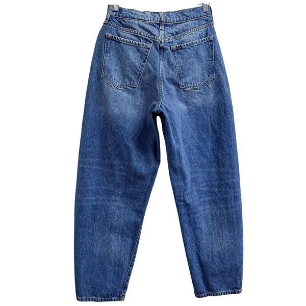 Banana Republic Ultra High Rise Barrel Leg Jeans Womens 27 Blue Denim 100% Cotto - Image 2
