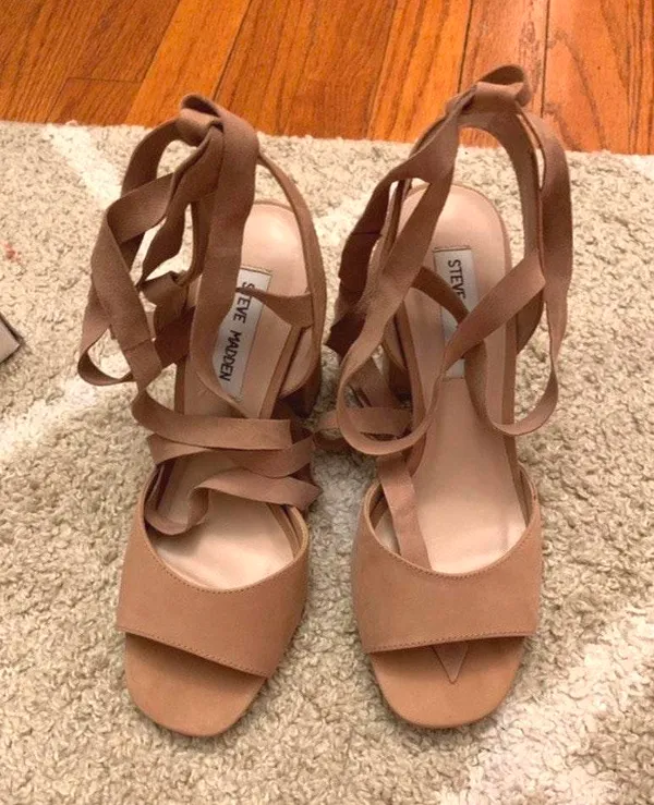 Steve Madden Kenny Camel Tie Up Sandals 7.5 - Image 7