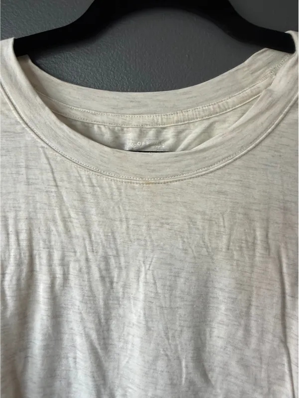 Aerie Cream Crop Top with Cut Out Back Tie Detail - Image 5