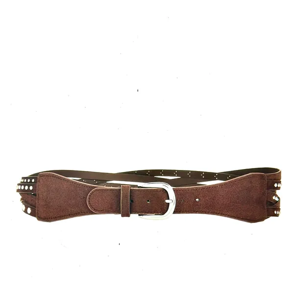 8 Other Reasons Suedette Studded Belt in Brown 43" - Image 4