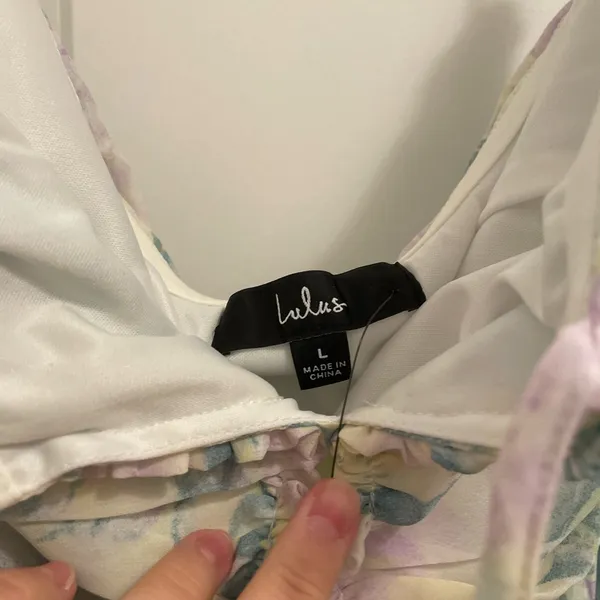 Lulu's Pastel Floral Maxi Dress with Slit - Image 4