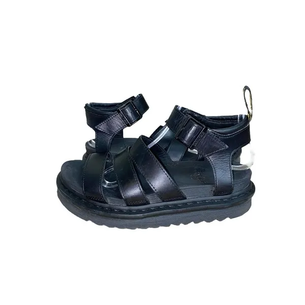 Dr. Martens Blaire Brando Black Leather Platform Strappy Chunky Sandals Size 7 - Image 4