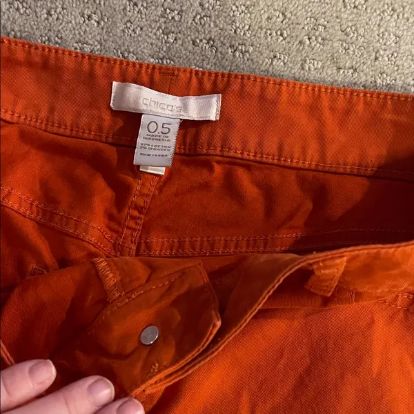 Chicos 0.5 orange pants small sz 6 - Image 4