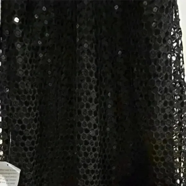 Lulus Women's XL Black Crochet‎ Sleeveless V-Neck Midi Dress-NWT - Image 15