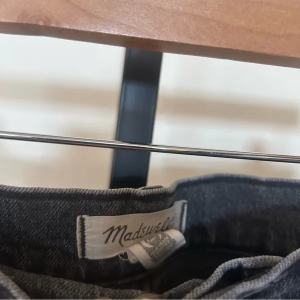 Madewell Perfect Vintage Jeans Charcoal Gray Black‎ Lunar Wash Denim Size 27 (4) - Image 4