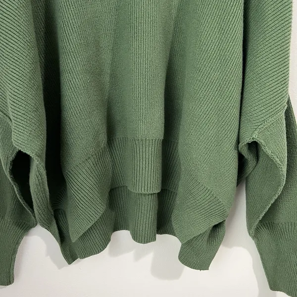 Free People Easy Street Tunic Sweater Size Small Sea Garden Green Oversized Boho - Image 4
