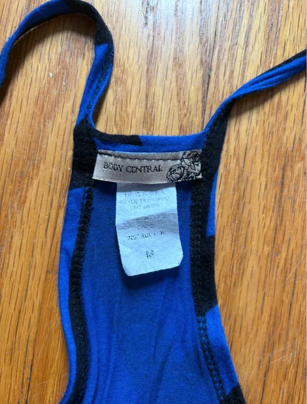 Body Central Maxi Dress Blue Black Striped Size Medium Size medium - Image 3