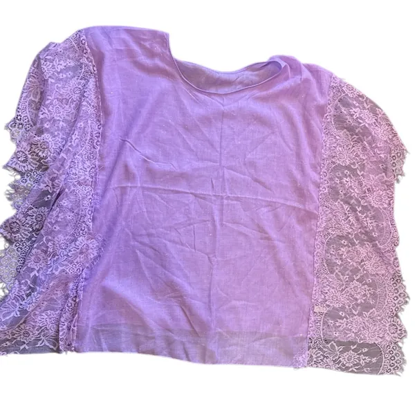 Lavender Lace Poncho Top Purple - Image 2