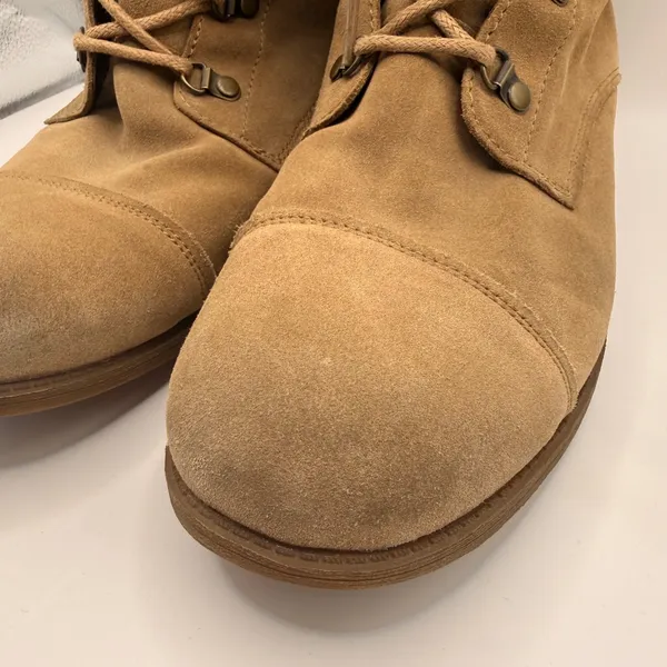 UGG Gradin Tan Suede Shearling Lined Lace Up Combat Boots Mid Calf Women US 9.5 - Image 7