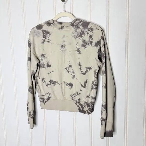 Lululemon Ready to Roll Crew Shibori Dove Grey Cement Grey Sweatshirt XS/S 612 - Image 6