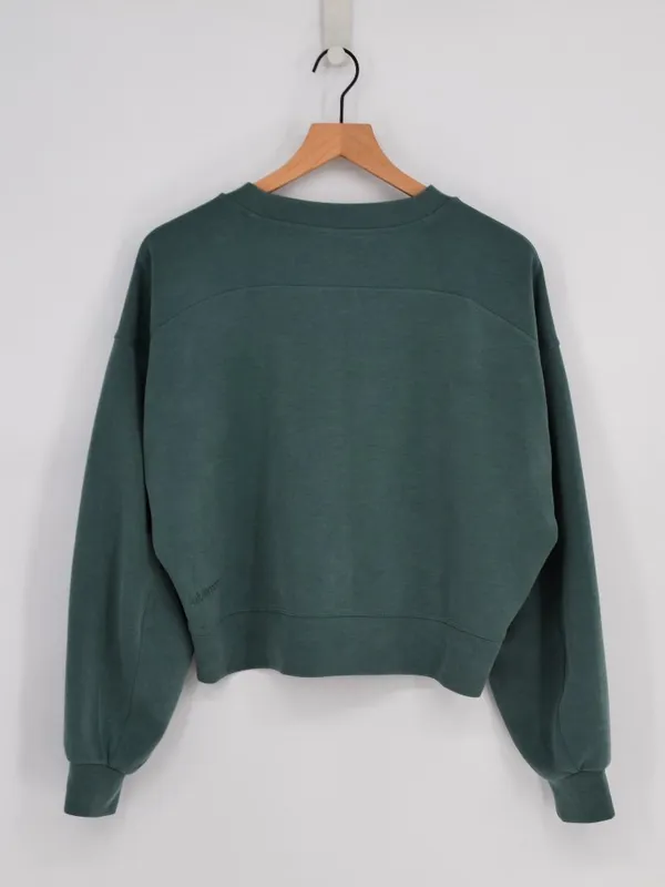 Lululemon Perfectly Oversized Cropped Crew Softstreme Sweatshirt Green Blue 6 - Image 3