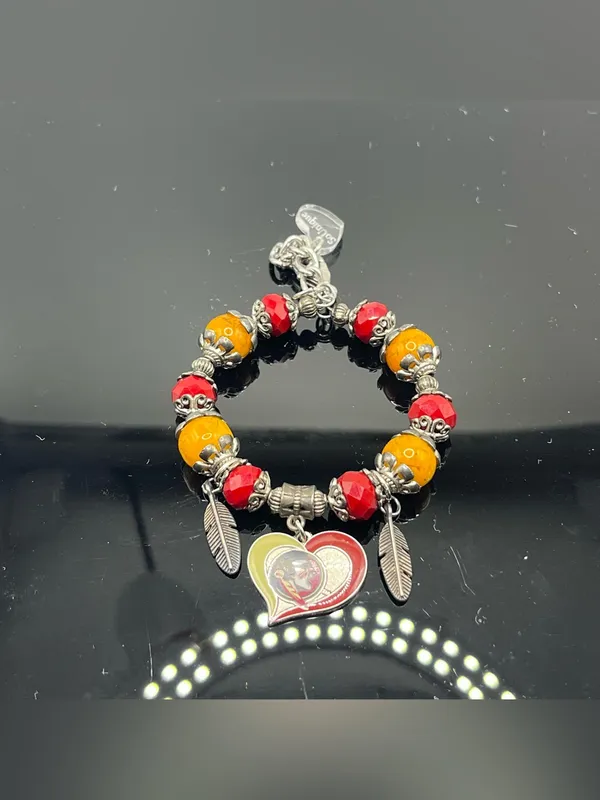 Florida State Seminoles University Inspired Charm Bracelet Garnet Gold NCAA FSU - Image 2
