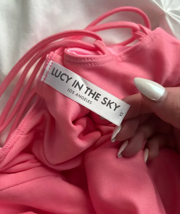 Lucy in the Sky Pink Mini Dress - Image 3
