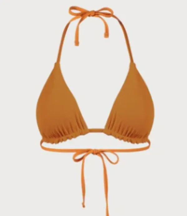 BERLOOK Orange Reversible Halter Triangle Bikini Top ONLY 70 Size XS - Image 10