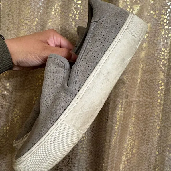 UGG Abies Perforated Slip-On Platform Sneaker Seal Gray Women's Size‎ 9 Used - Image 4