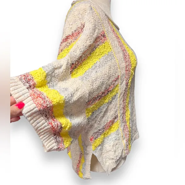 Anthropologie Pilcro Beachside Boho Tee Cream Yellow Size M - Image 13