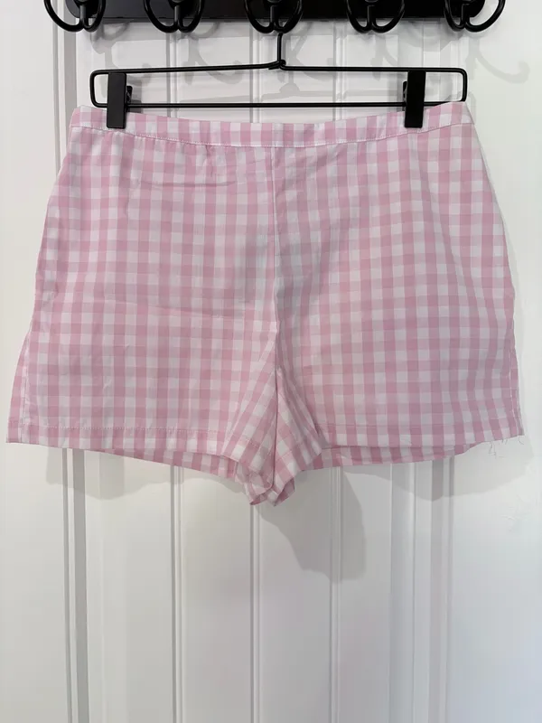 Zara x Barbie Gingham Cotton Shorts - Image 2