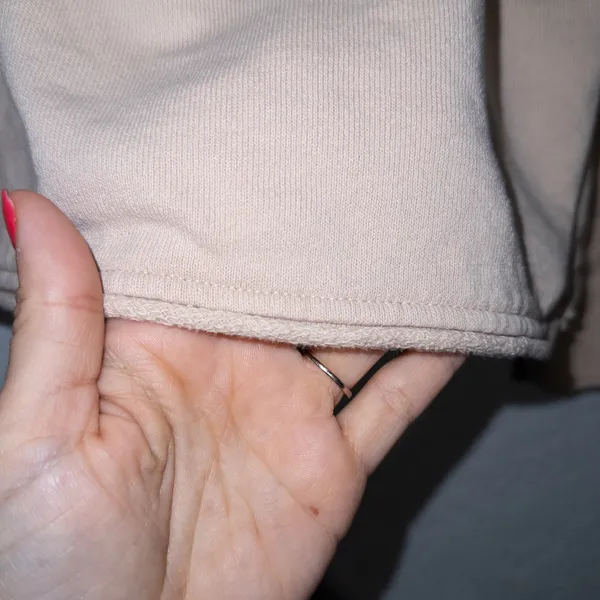 Madewell Avalon Pink Hemp-Cotton Mockneck Sweatshirt Size Medium - Image 4