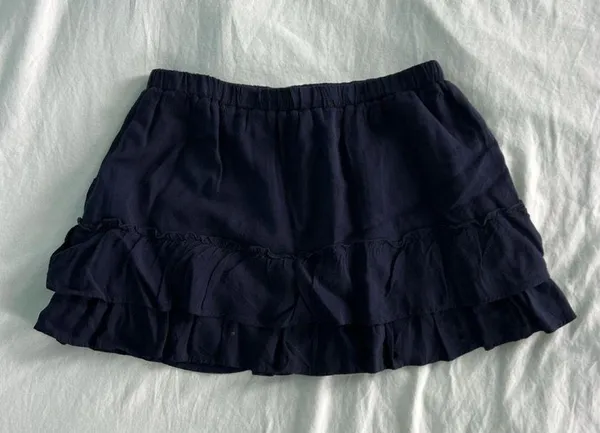 Brandy Melville Elastic Waist navy Mini Skirt - Image 2